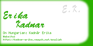 erika kadnar business card