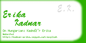 erika kadnar business card